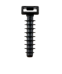 Bucha Taco para Abraçadeiras Serrilha até 9mm - Preto