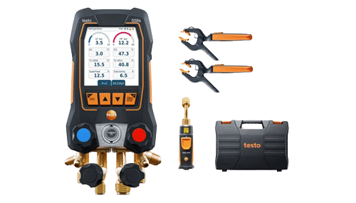 Kit Analisador de Refrigeração Testo 558s com Sondas de Vácuo e Temperatura